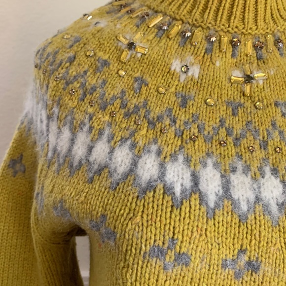 J.CREW Jewel Embellished Fair Isle Small - Picture 3 of 8